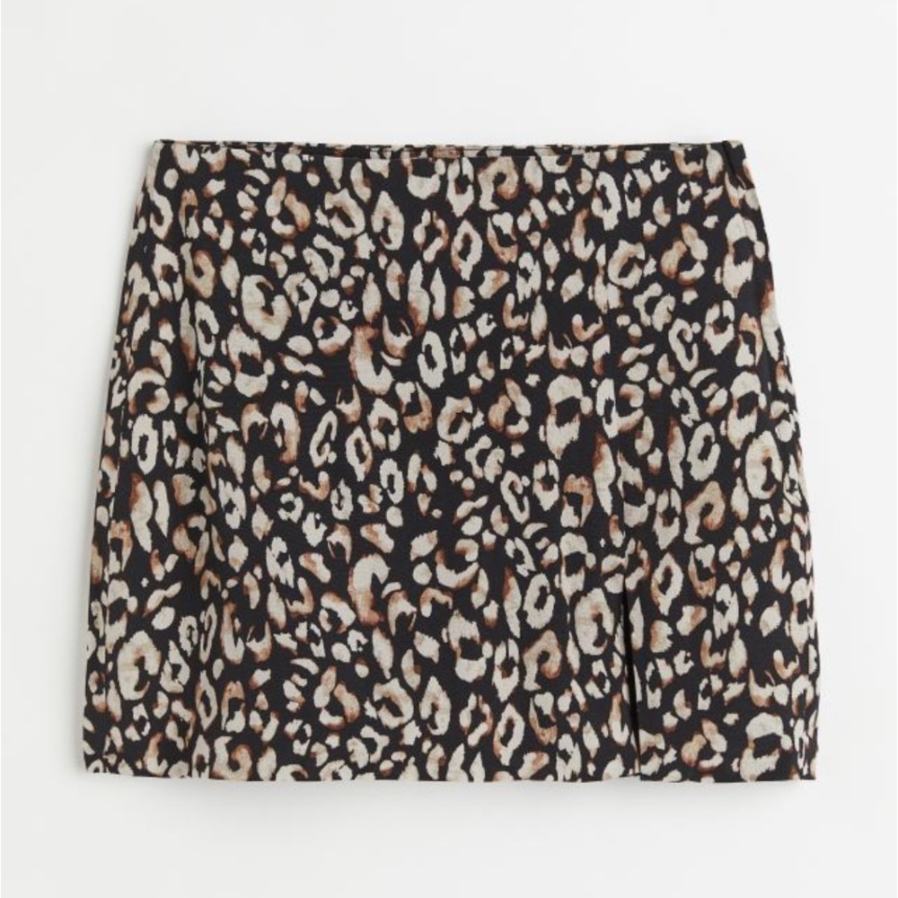 Linen-Blend Skirt